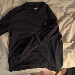 Men’s Black Long Sleeve Polo Ralph Lauren T-Shirt